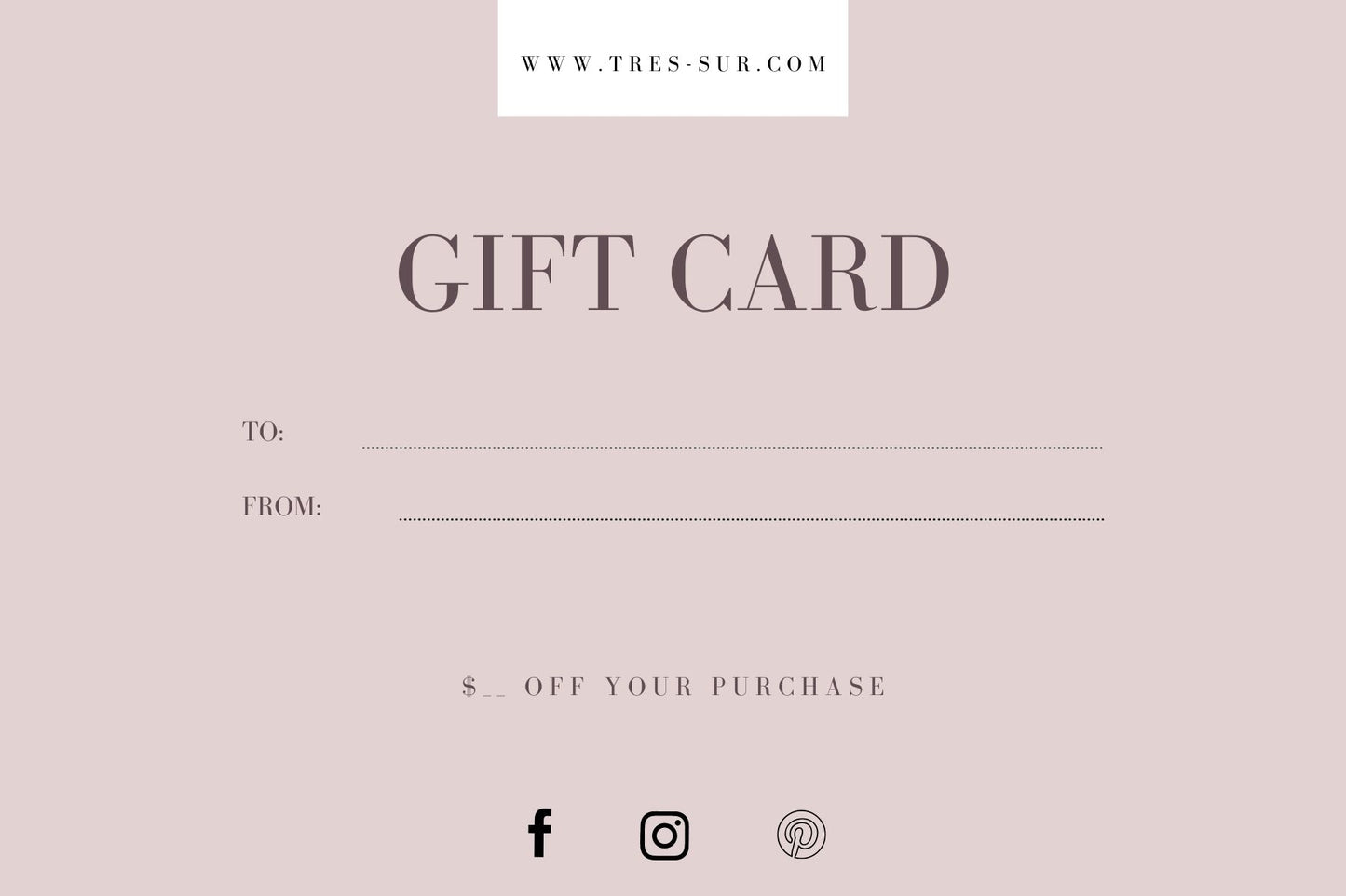Gift Card Certificate