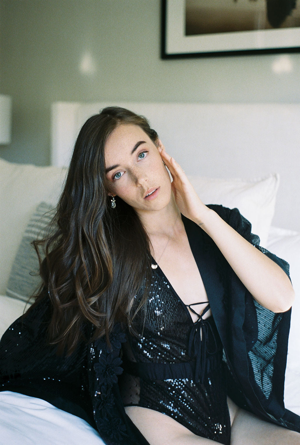 Stella Sequin Kimono Robe