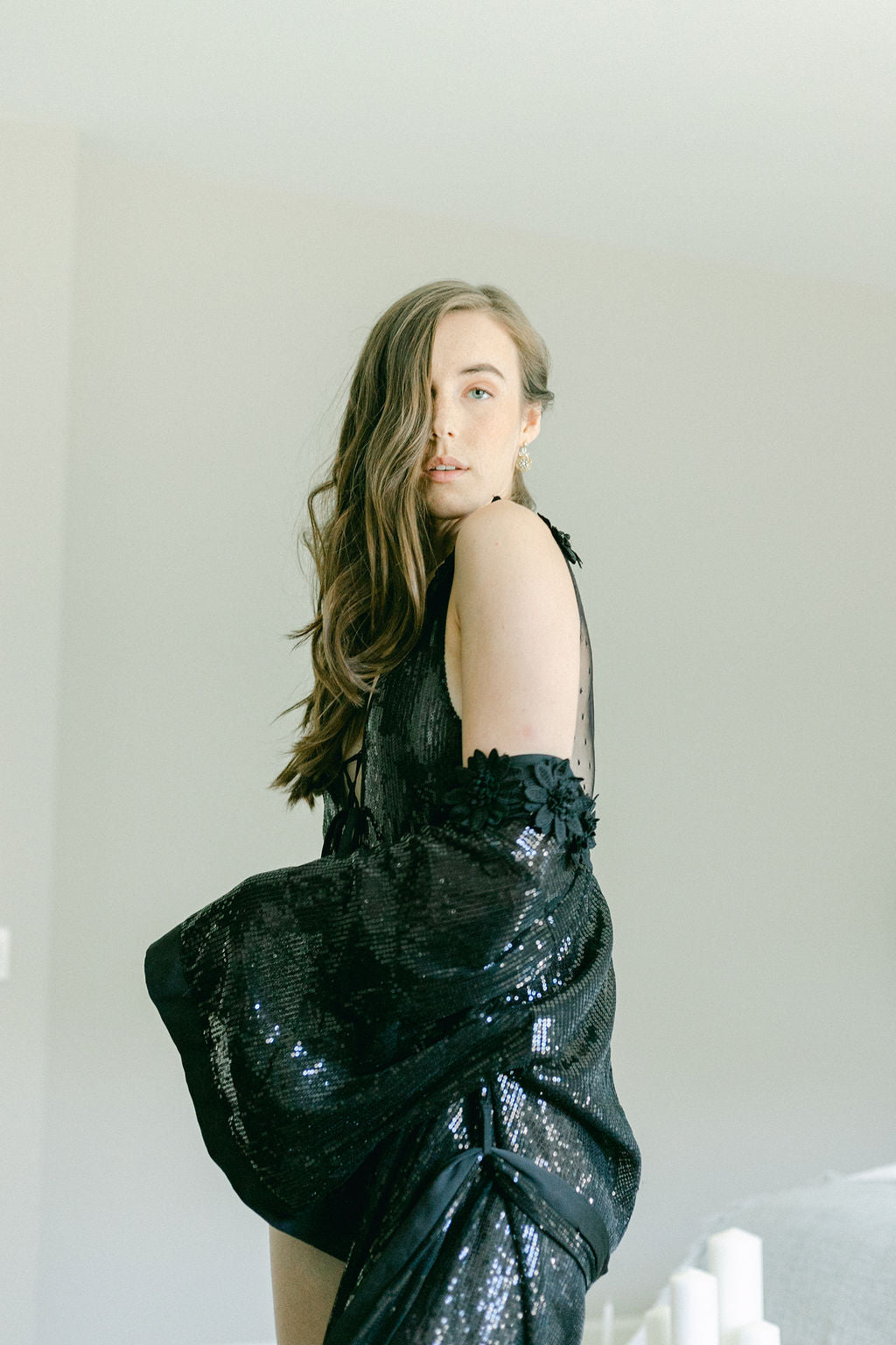 Stella Sequin Kimono Robe