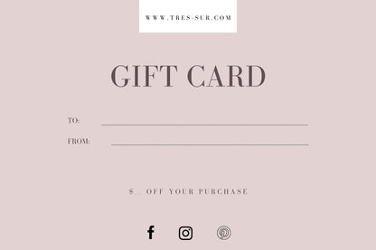 Gift Card Certificate Très Sûr Lingerie - Jasmine Kedem