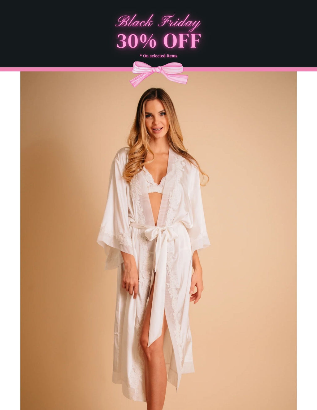 Luxe Silk Satin & Mesh Kimono Robe