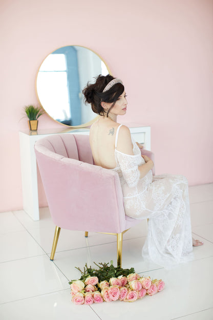 Maternity Maxi Lace Dress Très Sûr