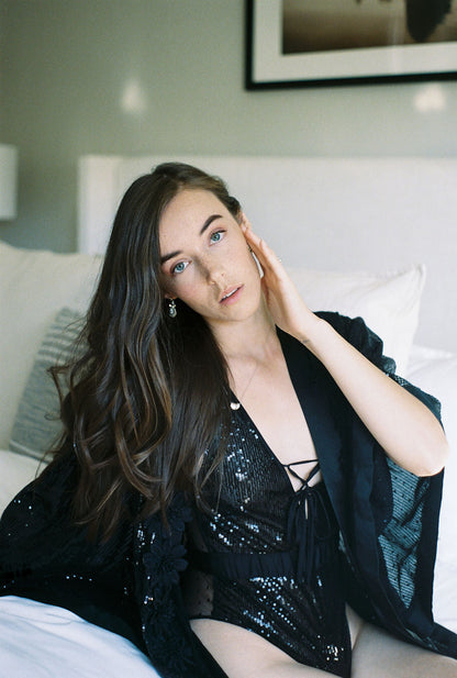 Stella Sequin Kimono Robe Très Sûr