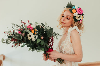 White lace fabric dress for wedding night